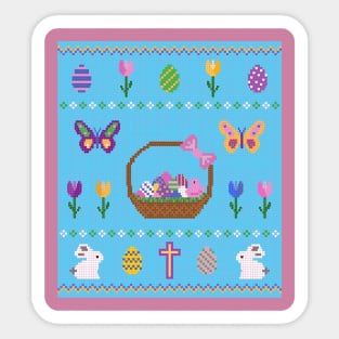 Easter Spring Knit Sticker